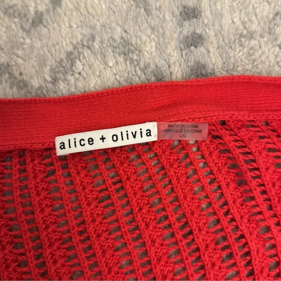 Alice + Olivia Winsor slouchy red cardigan - Picture 8 of 8
